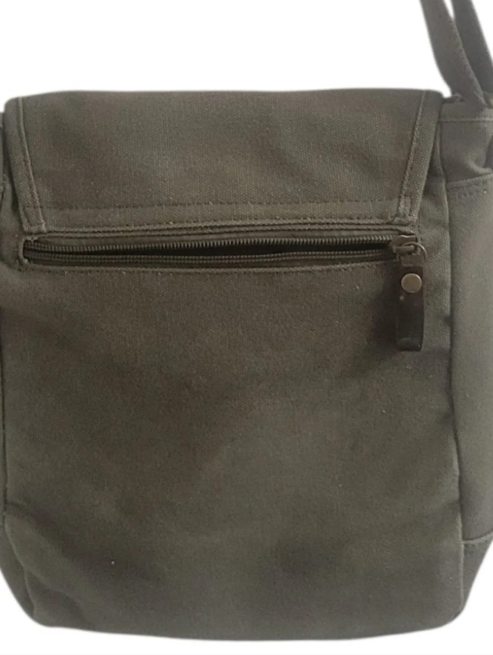 ☆Vtg Style Unisex TOPWOLFS Canvas Messenger Cotton Crossbody Style Hunter Green - Picture 8 of 16